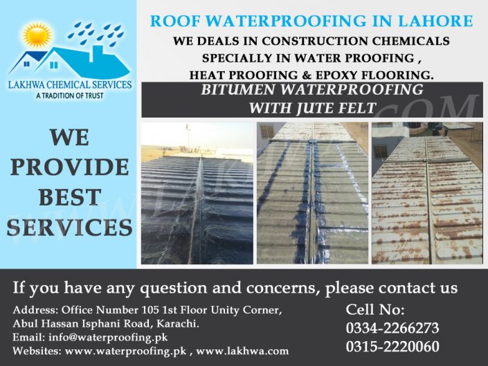 Bitumen Waterproofing with Jute in Pakistan LCS waterproofing Solutions