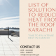 roof heat proofing in karachi | heat proofing company in karachi | lakhwa chemical services